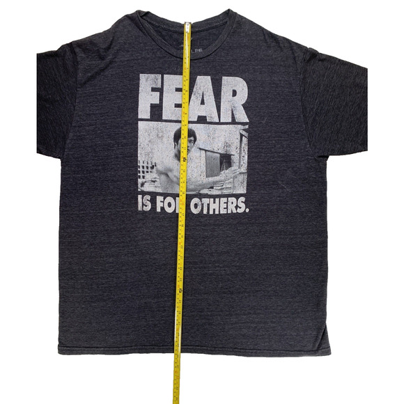 Bruce Lee Fear Is For Others Men's Size 2X Shirt Sleeve T Shirt Used Gray - Picture 4 of 8